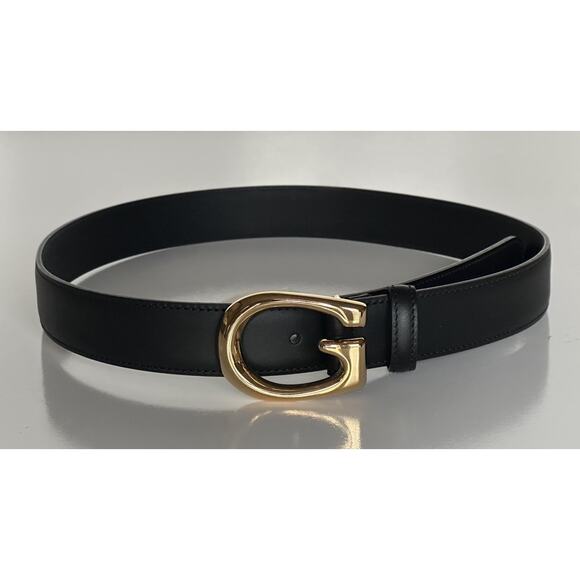 Gucci Selleria G-Buckle Women\'s Leather Belt Black 80/32 IT 655566 NWT main image 8